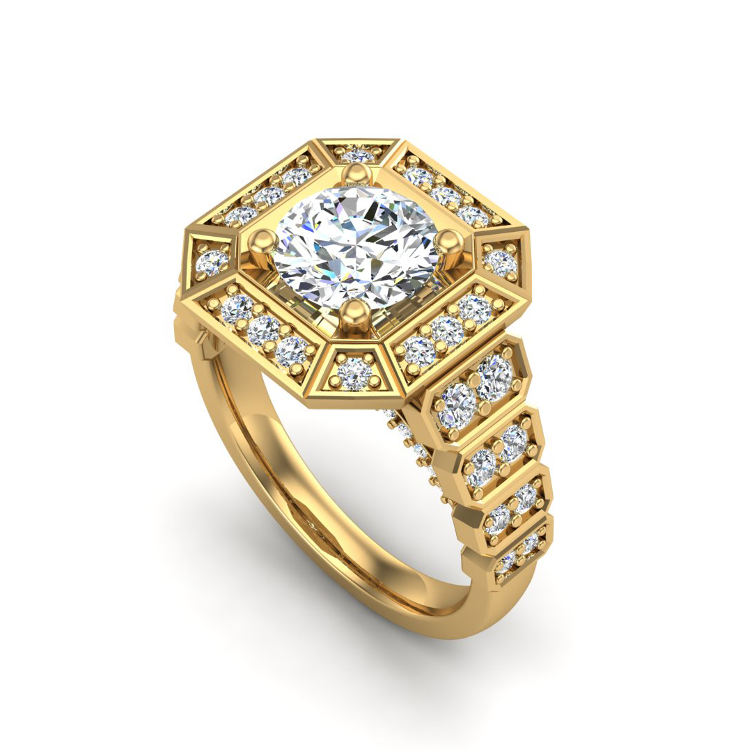 Leyla Halo Engagement Ring